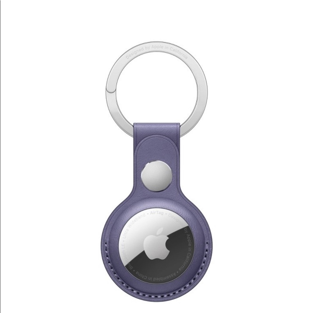 Apple AirTag Leather Key Ring Blue NEW - Picture 2 of 5